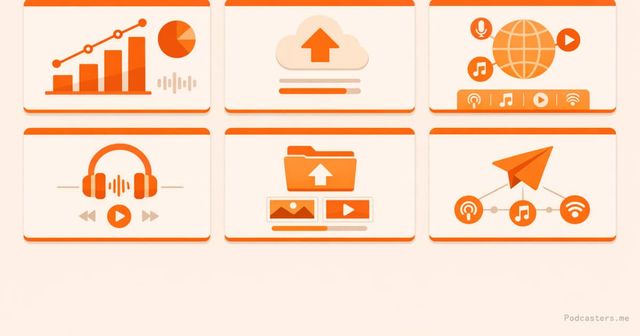 Best podcast hosting platforms in 2026 compared — Captivate, Castos, and Riverside on a warm background with orange accents